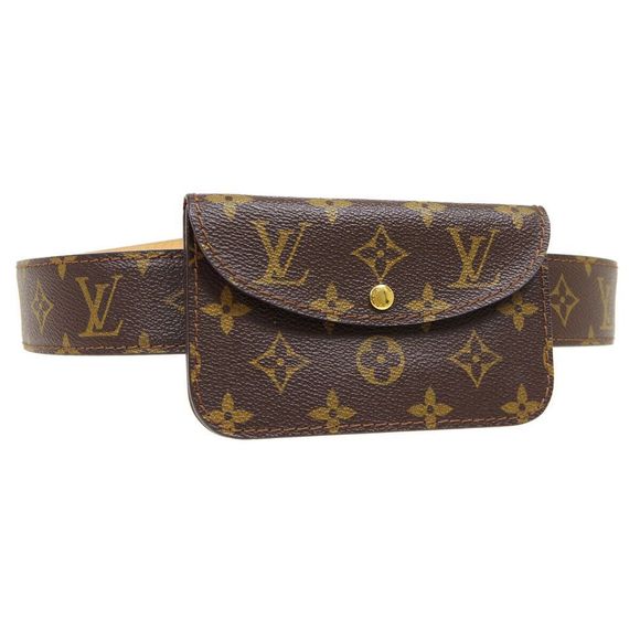 LOUIS VUITTON Ceinture Pochette Belt Bum Bag Purse Monogram Canvas - Picture 1 of 10